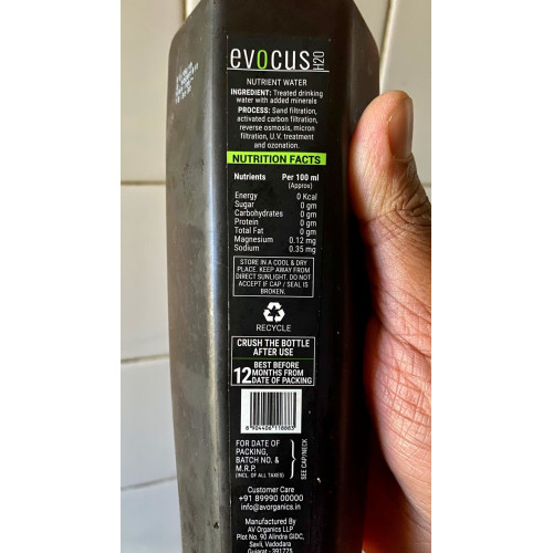 Evocus Black Water 500 ml Buy Evocus Black Water 500 ml Online at